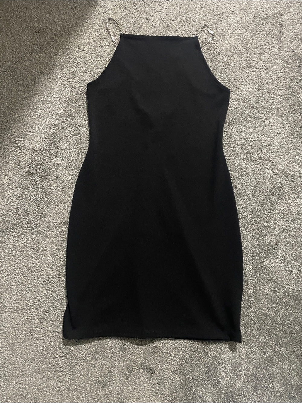 H&M Black High-Neck Mini Dress